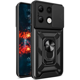 Чохли, бампера Чехлы, бампера ^/--/^ Чохол Fiji Camera Defence для Xiaomi Redmi Note 13 5 /--/ G бампер із захистом камери та підставкою Black ^_^^^ Чехол Fiji Camera Defence для Xiaomi Redmi Note 13 5 /--/ G бампер с защитой камеры и подставкой Black - фото фото фото
