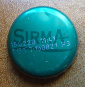 Пробки, кришки Пробки, крышки ^/--/^ Пивные пробка  SIRMA   (вода)  Турция ^_^^^ Пивні пробка SIRMA (вода) Туреччина - фото фото фото