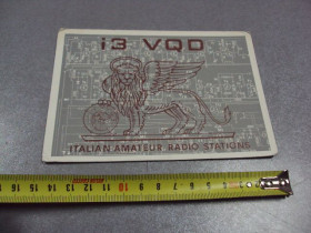 СРСР СССР ^/--/^ карточка радиообмена QSL италия 1983 №2357 ^_^^^ картка радіообміну QSL Італія 1983 No /--/ 2357 - фото фото фото