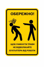 Інші предмети для дачі Другие предметы для дачи ^/--/^ Інформаційна табличка постер Постер Не відволікайте бухгалтера, пластик, розмір 250*180 /--/ мм, індивідуальні розміри в повідомлення. ^_^^^ Информационная табличка Постер Не отвлекайте бухгалтера, пластик, размер 250*180 /--/ мм, индивидуальные размеры в сообщение. - фото фото фото