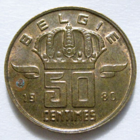 Бельгія Бельгия ^/--/^ Бельгія 50 сантимів 1980 року BELGIE #6 /--/ П /--/ 1590 ^_^^^ Бельгия 50 сантимов 1980 года BELGIE #6 /--/ П /--/ 1590 - фото фото фото