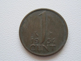 Нідерланди Нидерланды ^/--/^ Нидерланды 1 цент 1954 года 23178 ^_^^^ Нідерланди 1 цент 1954 року 23178 - фото фото фото