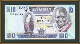 Замбія Замбия ^/--/^ Замбия 10 квача 1986-1988 P-26  (26 /--/ e) UNC ^_^^^ Замбія 10 квача 1986-1988 P-26 (26 /--/ e) UNC - фото фото фото
