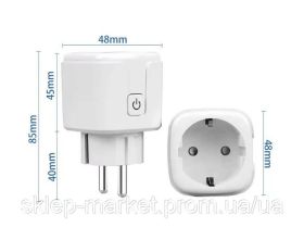 Інше Другое ^/--/^ Wifi Смарт-розетка Tuya Smart Life 16 /--/ A 220 /--/ В євровилка біла ^_^^^ Wifi Смарт-розетка Tuya Smart Life 16 /--/ A 220 /--/ В евровилка белая - фото фото фото