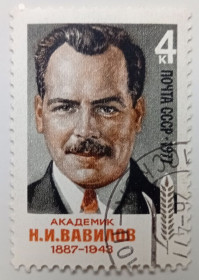 СРСР - СССР - ^/--/^ СССР 1977 Вавилов, гашеная ^_^^^ СРСР 1977 Вавилов, гашена - фото фото фото