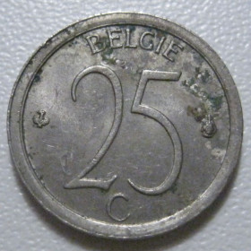 Бельгія Бельгия ^/--/^ Бельгія 25 сантимів 1974 року Belgie 42377 ^_^^^ Бельгия 25 сантимов 1974 года Belgie 42377 - фото фото фото