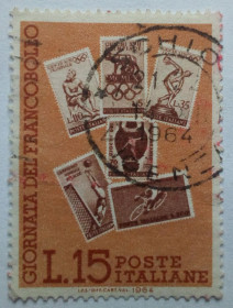 Італія, Ватикан Италия, Ватикан ^/--/^ Италия 1964 День марки, гашеная ^_^^^ Італія 1964 День марки, гашена - фото фото фото