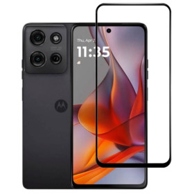 Чохли, бампера Чехлы, бампера ^/--/^ Захисне скло LUX для Motorola G /--/ 75 повна проклейка чорний ^_^^^ Защитное стекло LUX для Motorola G /--/ 75 полная проклейка черный - фото фото фото