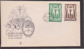 Америка Америка ^/--/^ Аргентина 1947 МАРШ МИРА ГОЛУБЬ КРЕСТ КПД Mi.547-8 ^_^^^ Аргентина 1947 МАРШ МИРА ГОЛУБ КРЕСТ ККД Mi.547-8 - фото фото фото