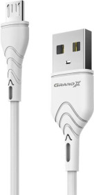 Кабелі Кабели ^/--/^ Кабель Grand-X USB-micro USB 3 /--/ A 1 м White  (PM-03 /--/ W) ^_^^^ Кабель Grand-X USB-micro USB 3 /--/ A 1 м White (PM-03 /--/ W) - фото фото фото