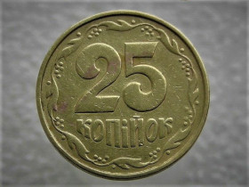 Обігові Обиходные ^/--/^ 25 копійок 1992 рік Україна 2 (3)БАм &amp;quot; Каталожний Брак &amp;quot;  (956) ^_^^^ 25 копеек 1992 год Украина 2 (3) БАм &amp;quot; Каталожный Брак &amp;quot; (956) - фото фото фото