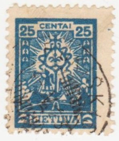 Балтійські країни Балтийские страны ^/--/^ Литва 1923 г №  217 гашеная ^_^^^ Литва 1923 р. No 217 гашена - фото фото фото