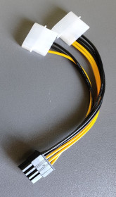 Інше Другое ^/--/^ Перехідник живлення відеокарти 8 /--/ pin - 2 Molex та 6 /--/ pin - 2 Molex ^_^^^ Кабель питания видеокарты 8 pin - 2 Molex / 6+2 pin - Sata - фото фото фото