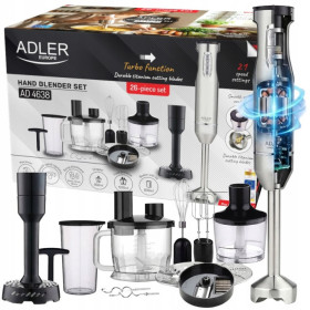 Блендери Блендеры ^/--/^ Занурювальний блендер Adler AD 4638 — 21 швидкість, 1500 мл, 8 насадок, 860 Вт ^_^^^ Погружающий блендер Adler AD 4638 — 21 скорость, 1500 мл, 8 насадок, 860 Вт - фото фото фото