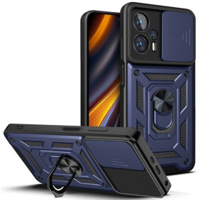 Чохли, бампера Чехлы, бампера ^/--/^ Чохол Fiji Camera Defence для Xiaomi Poco X /--/ 4 GT бампер із захистом камери та підставкою Dark Blue ^_^^^ Чехол Fiji Camera Defence для Xiaomi Poco X /--/ 4 GT бампер с защитой камеры и подставкой Dark Blue - фото фото фото