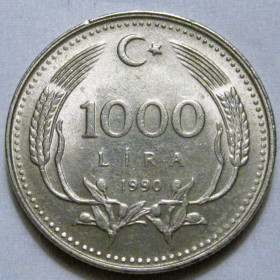 Туреччина Турция ^/--/^ Туреччина 1000 лір 1990 року #6 /--/ П /--/ 799 ^_^^^ Турция 1000 лир 1990 года #6 /--/ П /--/ 799 - фото фото фото