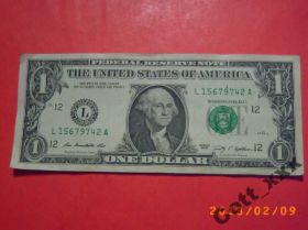 США США ^/--/^ 1 доллар 2009 г./ L / Калифорния - Сан-Франциско ^_^^^ 1 долар 2009 р. L / Каліфорнія - Сан-Франциско - фото фото фото