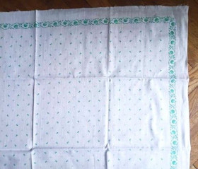 Хустки, палантини Платки, палантины ^/--/^ Платок  хустка    новый  натуральный  хлопок, рисунок зеленый,  раритет ^_^^^ Платок хустка новий натуральний бавовна, малюнок зелений, раритет - фото фото фото