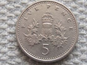 Єлизавета II (після ) Елизавета II (после ) ^/--/^ Великобритания 5 пенсов 1990 года #4989 ^_^^^ Велика Британія 5 пенсів 1990 року #4989 - фото фото фото