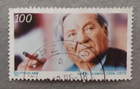 Сучасні з  року Современные с  года ^/--/^ Германия 1996 г - 100 лет со дня рождения Карло Шмида, гаш ^_^^^ Німеччина 1996 р - 100 років від дня народження Карло Шміда, гаш - фото фото фото