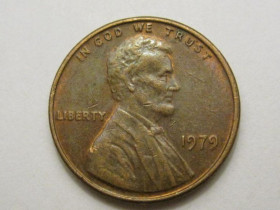 Обігові Обиходные ^/--/^ США 1 цент 1979 года 3 /--/ П /--/ 1701 - фото фото фото