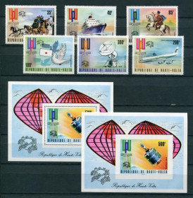 Освоєння космосу Освоение космоса ^/--/^ Верхняя Вольта  Upper Volta 1974  Mi.517-522523 Bl /--/ 26 /--/ Bl Satellite Dish Cv 16,00 ^_^^^ Верхня Вольта Upper Volta 1974 Mi.517-522523 Bl /--/ 26 /--/ Bl Satellite Dish Cv 16,00 - фото фото фото