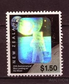 Освоєння космосу Освоение космоса ^/--/^ Новая Зеландия AA  New Zealand Space 1994 Mi 1364 25 /--/ th Anniversary of Man Landing on the Moon MNH ^_^^^ Нова Зеландія AA New Zealand Space 1994 Mi 1364 25 /--/ th Anniversary of Man Landing on the Moon MNH - фото фото фото