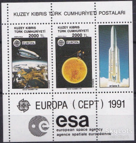 Кіпр Кипр ^/--/^ Турецкий Кипр 1991 Европа СЕРТ Mi блок 9 MNH ^_^^^ Турецький Кіпр 1991 Європа СЕРТ Mi блок 9 MNH - фото фото фото