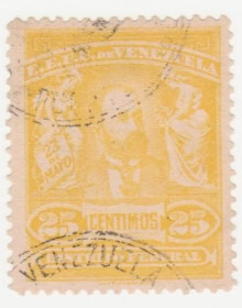 Південна Америка Южная Америка ^/--/^ Венесуэла  1905   г. № 95 гашеная ^_^^^ Венесуела 1905 р. No 95 гашена - фото фото фото