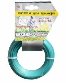 Тримери, мотокоси Триммеры, мотокосы ^/--/^ Леска для тримера ТРИугольник TM VIROK :  2.4 мм, l 15 м VR-10 /--/ V /--/ 031 ^_^^^ Ліска для тривиміра Трикутник TM VIROK: 2.4 мм, l 15 м VR-10 /--/ V /--/ 031 - фото фото фото