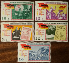 НДР, ФРН ГДР, ФРГ ^/--/^ ГДР 20-летие освобождения 1965 ^_^^^ НДР 20-річчя визволення 1965 - фото фото фото