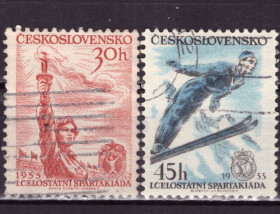 Спорт Спорт ^/--/^ Чехословакия. Спартакиада  (серия) 1955 г. ^_^^^ Чехословаччина. Спартакіада (серія) 1955 - фото фото фото