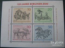 НДР, ФРН ГДР, ФРГ ^/--/^ Западный Берлин 1969 фауна зоопарк Mi блок 2 MNH ^_^^^ Західний Берлін 1969 фауна зоопарк Mi блок 2 MNH - фото фото фото