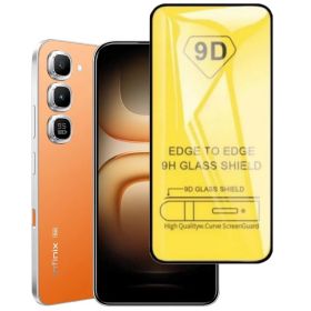 Чохли, бампера Чехлы, бампера ^/--/^ Захисне скло TDG 9 /--/ D для Infinix Hot 70 Pro (X /--/ 6896) повна проклейка чорний - фото фото фото
