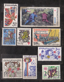 Чехословаччина Чехословакия ^/--/^ ЧЕХОСЛОВАЧЧИНА =  марки 1975, 1976 р. = гаш.  = 9 шт. + ^_^^^ ЧЕХОСЛОВАЧИНА = марки 1975, 1976 г. = гаш. = 9 шт. + + - фото фото фото