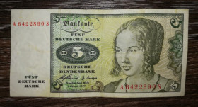 Німеччина Германия ^/--/^ GERMANY Німеччина 5 дойчмарок 1960 ^_^^^ GERMANY Германия 5 дойчмарок 1960 - фото фото фото