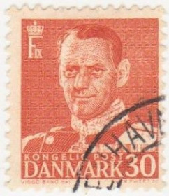 Балтійські країни Балтийские страны ^/--/^ Дания   1952 г. №  338 гашеная ^_^^^ Данія 1952 р. No 338 гашена - фото фото фото