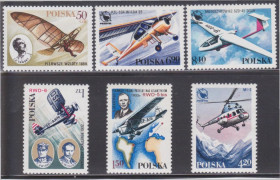 Польща Польша ^/--/^ Польша 1978 ГРАЖДАНСКАЯ АВИАЦИЯ ВИНТОМОТОРНЫЙ САМОЛЁТ ВЕРТОЛЁТ ПОЛЁТ СПОРТ РЕКОРД Mi.2551-2556** MNH ^_^^^ Польща 1978 ГРОМАДЯНСЬКА АВІАЦІЯ ВИНТОМОТОРНИЙ САМОЛЕТ ВЕРТОЛЕТ ПОЛЕТ СПОРТ РЕКОРД Mi.2551-2556** MNH - фото фото фото