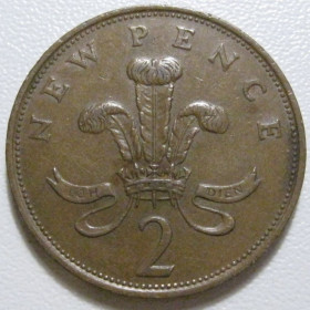 Єлизавета II (після ) Елизавета II (после ) ^/--/^ Велика Британія 2 нових пенса 1980 року 40481 ^_^^^ Великобритания 2 новых пенса 1980 года 40481 - фото фото фото