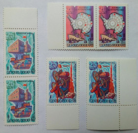 СРСР - СССР - ^/--/^ СССР 1981 Антарктические исследования, сцепки, MNH ^_^^^ СРСР 1981 Антарктичні дослідження, зчеплення, MNH - фото фото фото