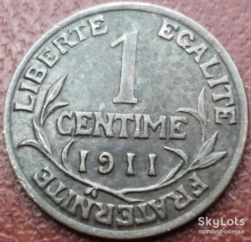Франція Франция ^/--/^ Франция 1 сантим 1911  вб/60 /--/ ф /--/ 00 ^_^^^ Франція 1 сантим 1911 вб/60 /--/ ф /--/ 00 - фото фото фото