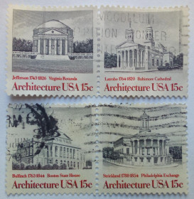 Північна Америка Северная Америка ^/--/^ США 1979 Американская архитектура, гашеная ^_^^^ 1979 Американська архітектура, гашена - фото фото фото