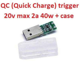 Інше Другое ^/--/^ Quick Charge (QC) USB type-A (male) trigger триггер 20 /--/ v max 2 /--/ a 40 /--/ w + корпус (A class) 1 день гар. ^_^^^ Quick Charge (QC) USB type-A (male) trigger тригер 20 /--/ v max 2 /--/ a 40 /--/ w + корпус (A class) 1 день гар. - фото фото фото