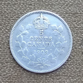 Канада Канада ^/--/^ Канада 5 центов, 1903 г &amp;quot;H&amp;quot;, серебро ^_^^^ Канада 5 центів, 1903 г &amp;quot; H&amp;quot;, срібло - фото фото фото