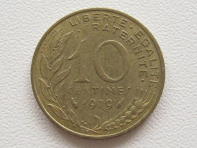 Франція Франция ^/--/^ Франция 10 сантимов 1979 года 38196 ^_^^^ Франція 10 сантимів 1979 38196 - фото фото фото