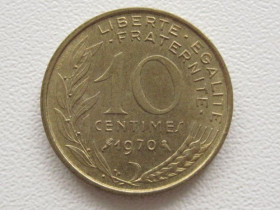 Франція Франция ^/--/^ Франция 10 сантимов 1970 года 38177 ^_^^^ Франція 10 сантимів 1970 38177 - фото фото фото