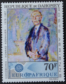 Інше Другое ^/--/^ Дагомея Живопись Конрад Аденауэр 1967 ^_^^^ Живопис Конрад Аденауер 1967 - фото фото фото