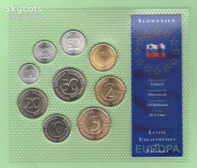 Словенія Словения ^/--/^ Набор монет СЛОВЕНИЯ блистер запайка набір Словенія пластик ^_^^^ Набор монет Словения блистер запайка набор Словения пластик - фото фото фото