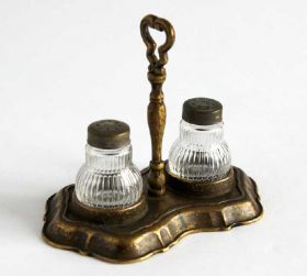 Кухонне начиння, посуд, столове срібло Кухонная утварь, посуда, столовое серебро ^/--/^ Бронзовый набор для специй, соль перец, France ^_^^^ Бронзовий набір для спецій, сіль перець, France - фото фото фото