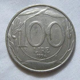Італія і Ватикан Италия и Ватикан ^/--/^ Італія 100 лір 1994 року #6 /--/ П /--/ 1163 ^_^^^ Италия 100 лир 1994 года #6 /--/ П /--/ 1163 - фото фото фото